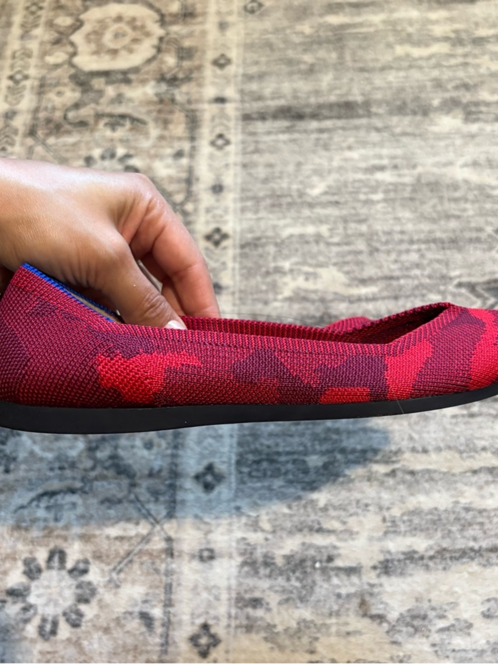 Rothy’s Red Camo Point Flats size 7 camouflage - Picture 8 of 9